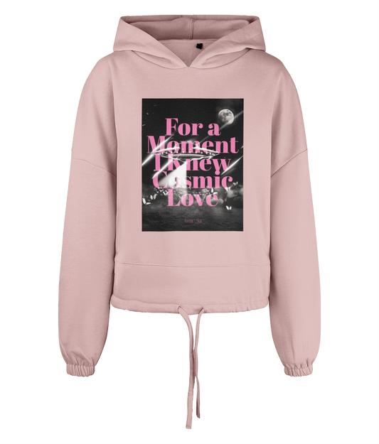 Taylor's Eras "For a Moment I Knew Cosmic Love" - Women's TriDri® Cropped Oversized Hoodie