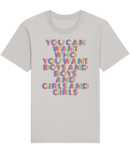 "You Can Want Who You Want" Pride Edition - Lightweight Unisex Organic Tee