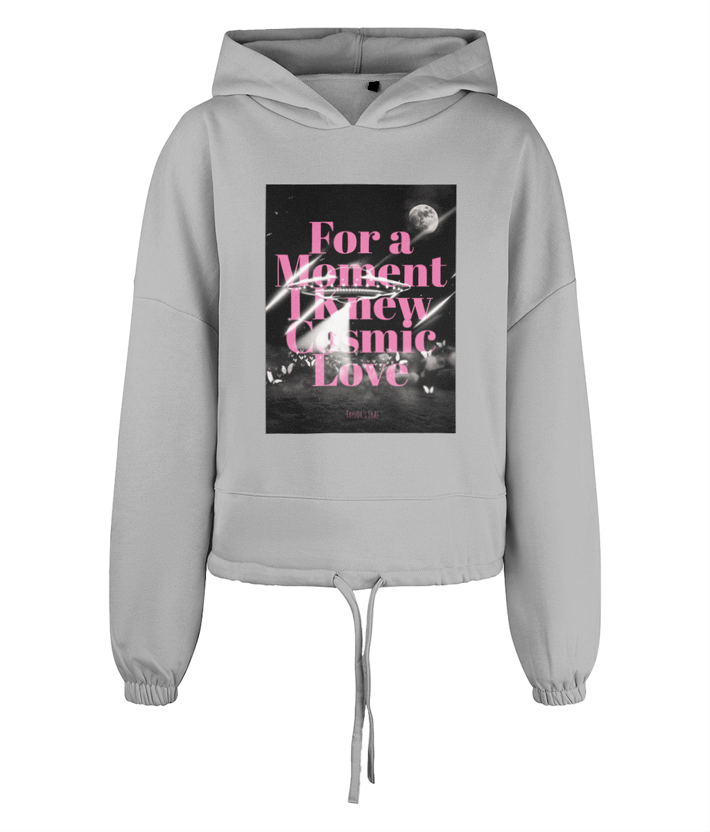 Taylor's Eras "For a Moment I Knew Cosmic Love" - Women's TriDri® Cropped Oversized Hoodie