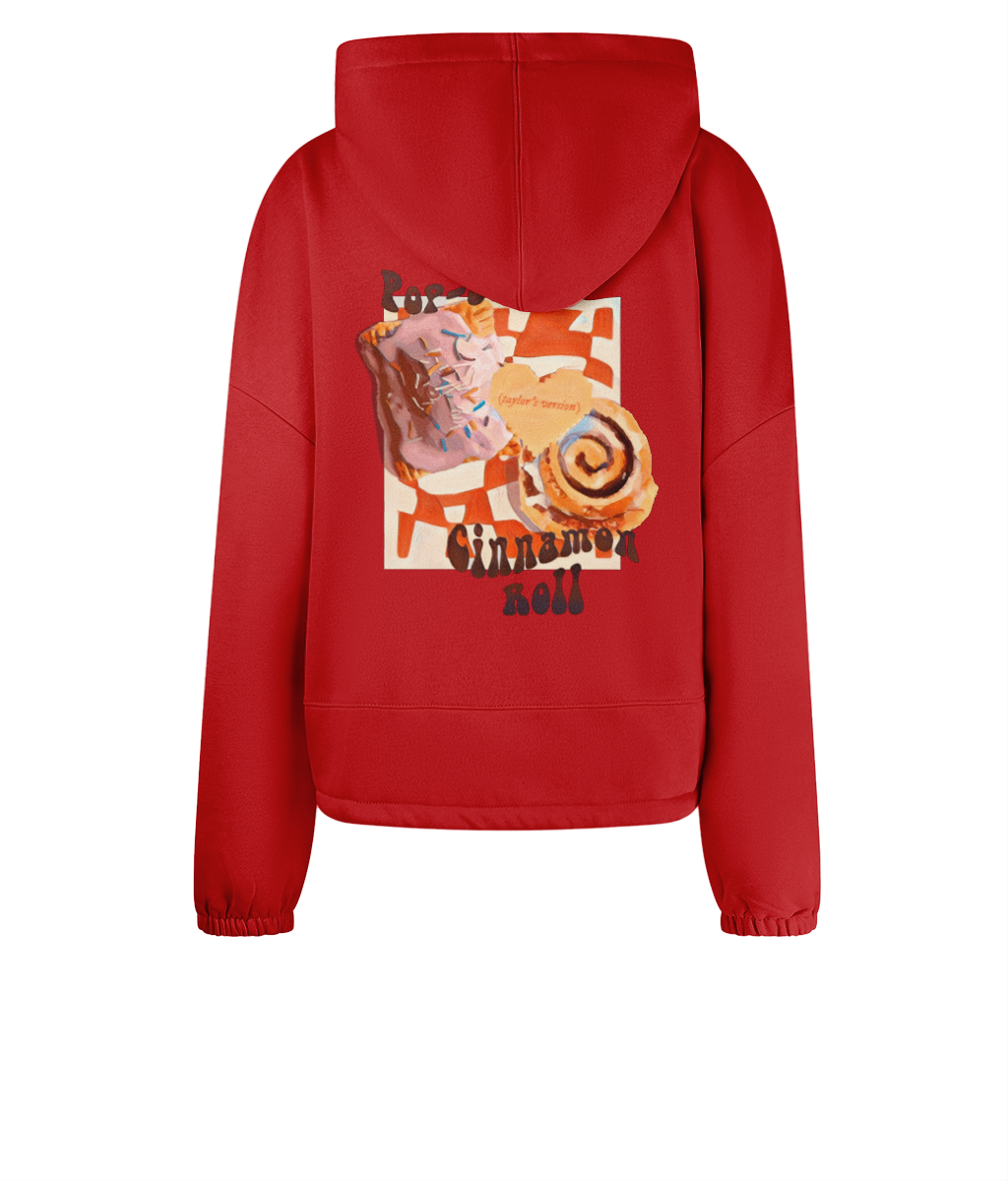 "Pop-Tart & Cinnamon Roll: Taylor's Version" - Women's TriDri® Cropped Oversized Hoodie