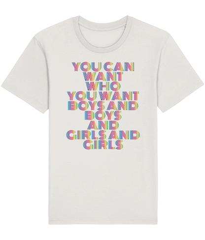 "You Can Want Who You Want" Pride Edition - Lightweight Unisex Organic Tee