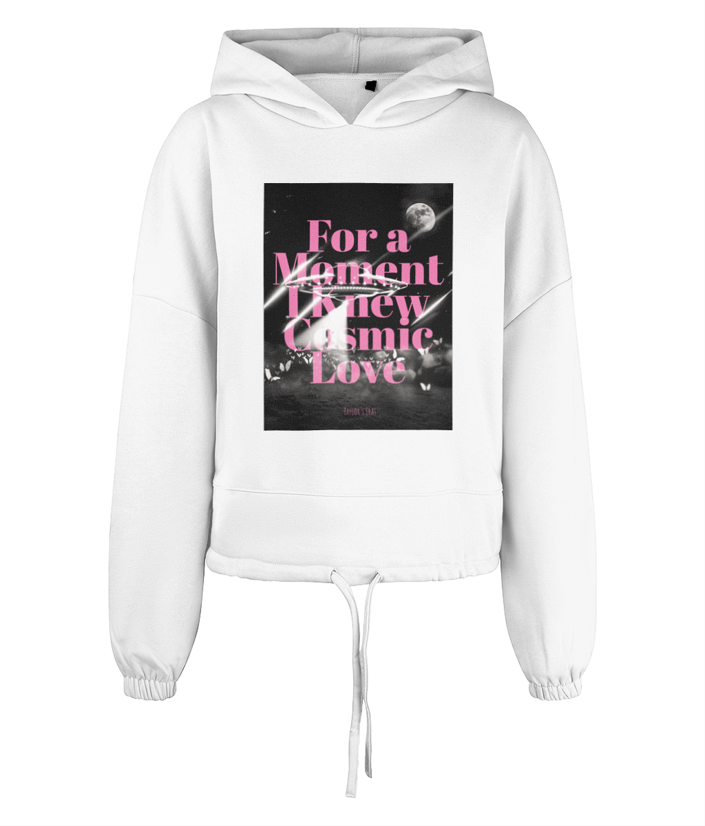 Taylor's Eras "For a Moment I Knew Cosmic Love" - Women's TriDri® Cropped Oversized Hoodie