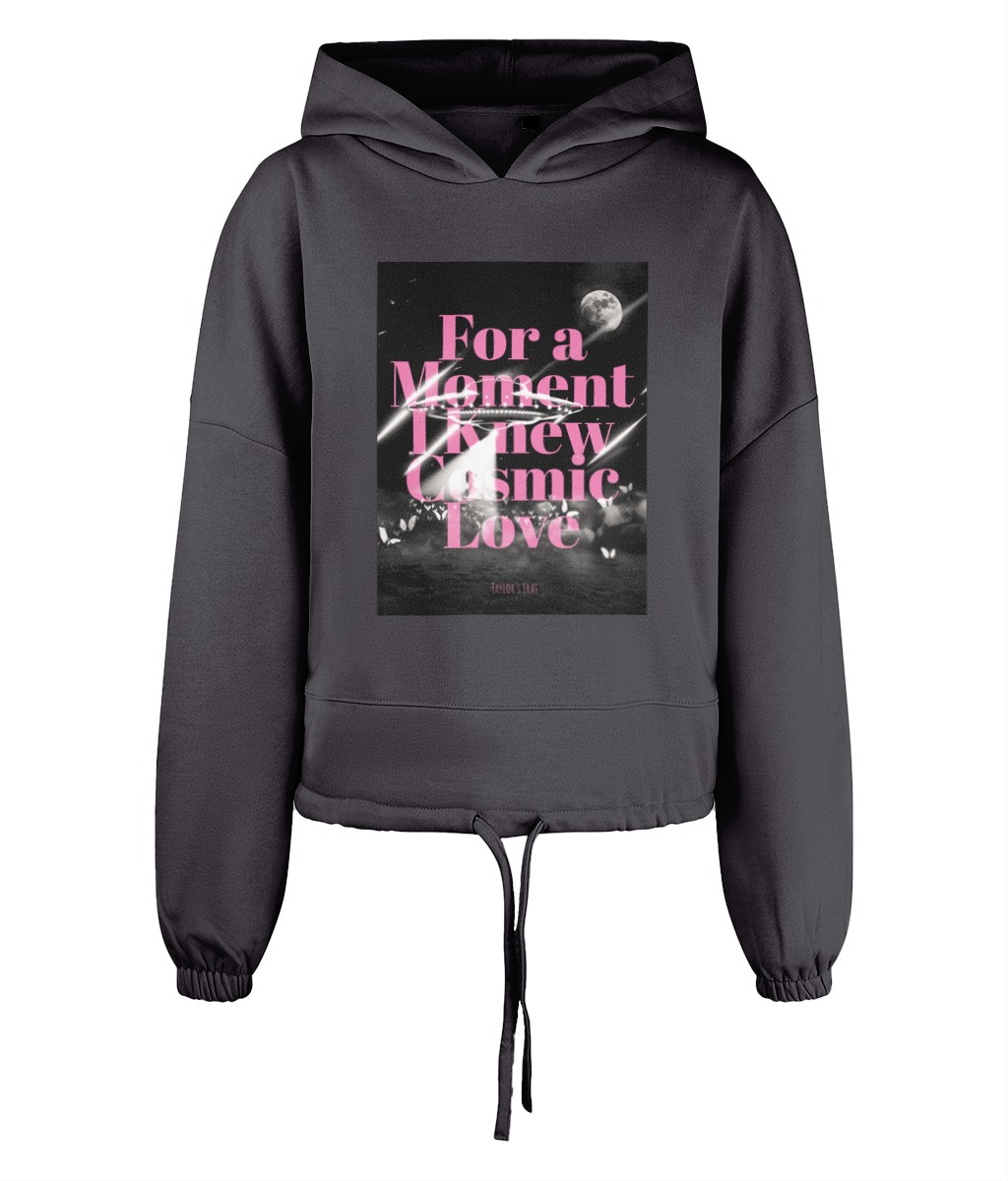 Taylor's Eras "For a Moment I Knew Cosmic Love" - Women's TriDri® Cropped Oversized Hoodie