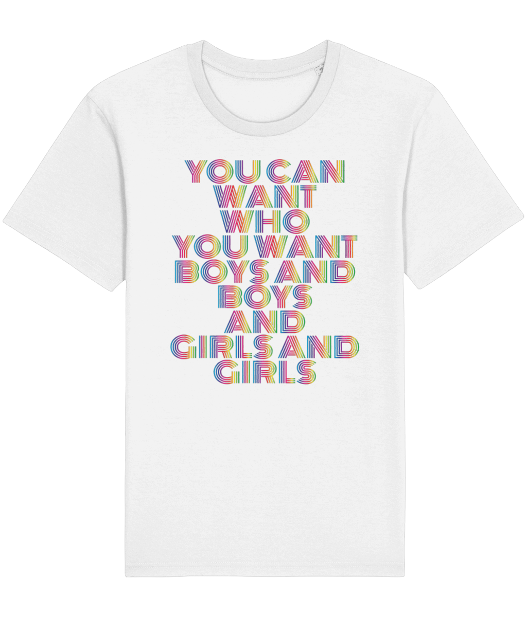 "You Can Want Who You Want" Pride Edition - Lightweight Unisex Organic Tee