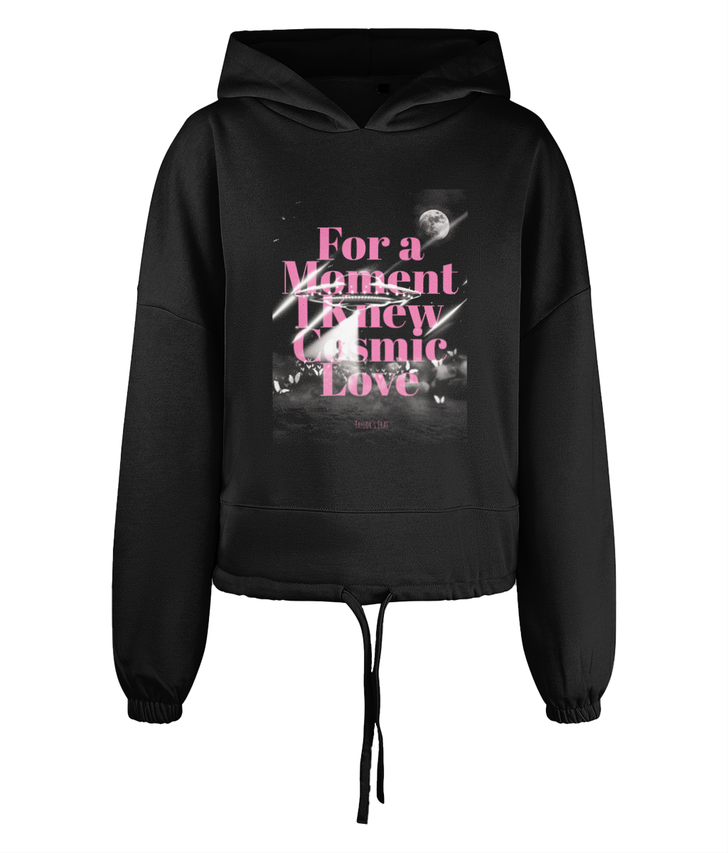 Taylor's Eras "For a Moment I Knew Cosmic Love" - Women's TriDri® Cropped Oversized Hoodie