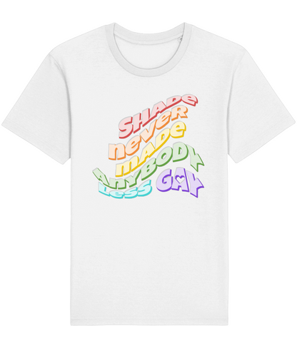 "Shade Never Made Anybody Less Gay" Pride Edition - Lightweight Unisex Organic Tee