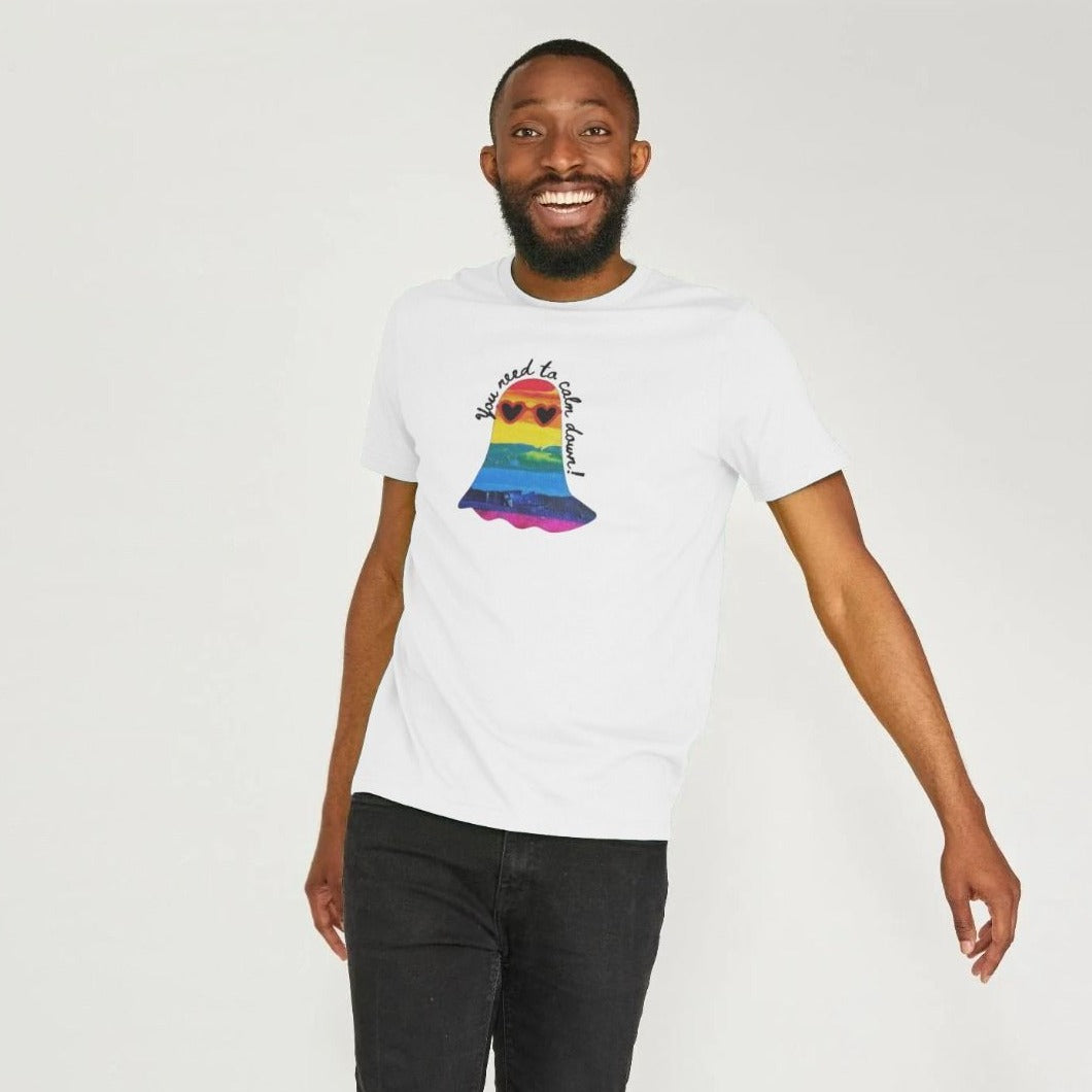 "You Need to Calm Down" Pride Edition - Lightweight Unisex Organic Tee